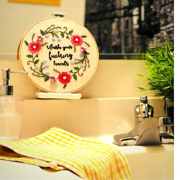 Stamped funny embroidery DIY Kit for beginners - Picture 6 of 9